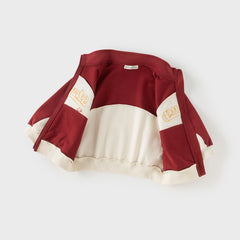 Dave&Bella Toddler Boys Autumn Dark Red Sports Coat Pants Suits Sets