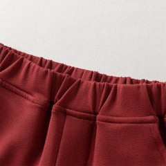 Dave&Bella Toddler Boys Autumn Dark Red Sports Coat Pants Suits Sets