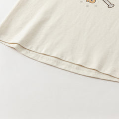 Dave&Bella Boys Autumn Red Cotton Breathable T-shirt Top