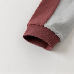 Dave&Bella Boys Autumn Red Cotton Breathable T-shirt Top