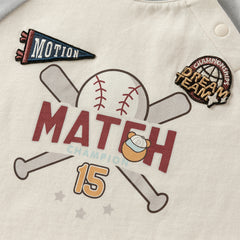 Dave&Bella Boys Autumn Red Cotton Breathable T-shirt Top