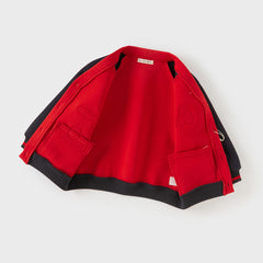 Dave&Bella Boys Autumn Red Long Sleeve V-collar Outdoor Varsity Jackets