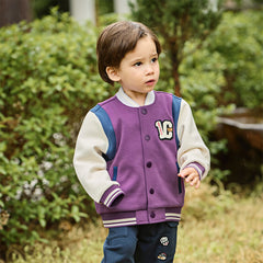 Dave&Bella Boys Autumn Outdoor Varsity Jackets Coat