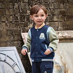 Dave&Bella Boys Autumn Outdoor Varsity Jackets Coat