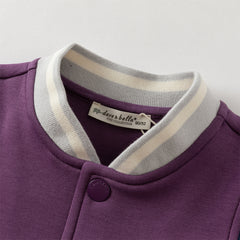 Dave&Bella Boys Autumn Outdoor Varsity Jackets Coat