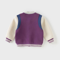 Dave&Bella Boys Autumn Outdoor Varsity Jackets Coat