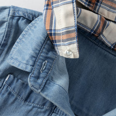 Dave&Bella Boys Autumn Casual Cotton Blue Hoodies Shirt Top