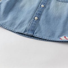 Dave&Bella Boys Autumn Casual Cotton Blue Hoodies Shirt Top