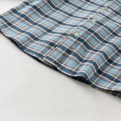 Dave&Bella Boys Autumn Cotton Formal Blue Plaid Shirt Top