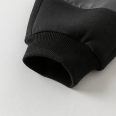 Dave&Bella Boys Autumn Cool Black Outdoor Sports Drawstring Joggers Pants