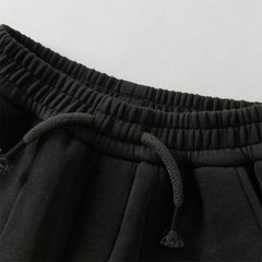 Dave&Bella Boys Autumn Cool Black Outdoor Sports Drawstring Joggers Pants