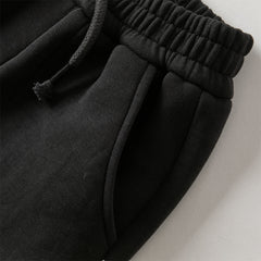 Dave&Bella Boys Autumn Cool Black Outdoor Sports Drawstring Joggers Pants