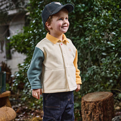 Dave&Bella Toddler Boys Autumn Beige Cozy Cute Fleece Shirts Tops
