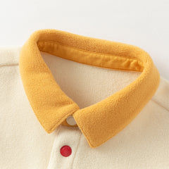 Dave&Bella Toddler Boys Autumn Beige Cozy Cute Fleece Shirts Tops