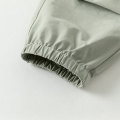 Dave&Bella Boys Autumn Grey Green Quick-Drying Overalls Drawstring Pant