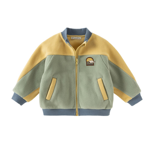 Dave&Bella Toddler Girls Autumn Green Warm Fleece Coat