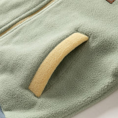 Dave&Bella Toddler Girls Autumn Green Warm Fleece Coat