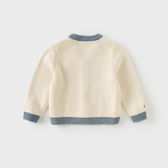 Dave&Bella Boys Autumn Beige Casual Knit Sweater Cardigan Top