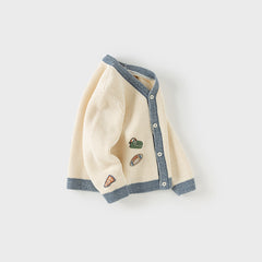 Dave&Bella Boys Autumn Beige Casual Knit Sweater Cardigan Top