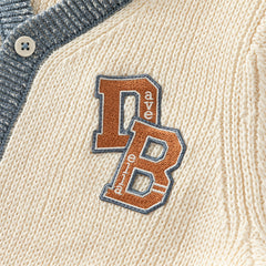 Dave&Bella Boys Autumn Beige Casual Knit Sweater Cardigan Top