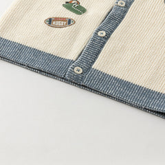 Dave&Bella Boys Autumn Beige Casual Knit Sweater Cardigan Top