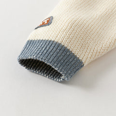 Dave&Bella Boys Autumn Beige Casual Knit Sweater Cardigan Top