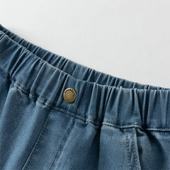 Dave&Bella Boys Autumn Simple Denim Blue Jeans Pant