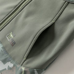 Dave&Bella Toddler Boys Autumn Outdoor Army Green Hooded Padded Puffer Jacket