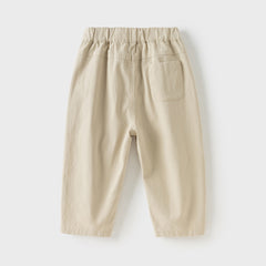 Dave&Bella Toddler Boys Autumn Khaki/Navy Blue Cotton Casual Pants