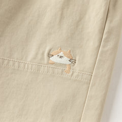 Dave&Bella Toddler Boys Autumn Khaki/Navy Blue Cotton Casual Pants