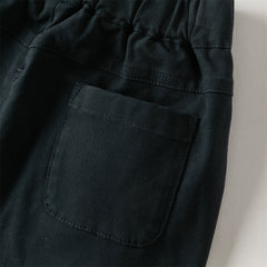 Dave&Bella Toddler Boys Autumn Khaki/Navy Blue Cotton Casual Pants