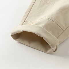 Dave&Bella Toddler Boys Autumn Khaki/Navy Blue Cotton Casual Pants