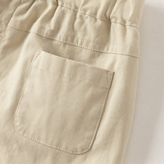 Dave&Bella Toddler Boys Autumn Khaki/Navy Blue Cotton Casual Pants