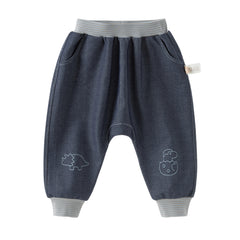 Dave&Bella Toddler Girls/Boys Autumn Causal Pink/Blue Drawstring Pants