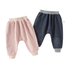 Dave&Bella Toddler Girls/Boys Autumn Causal Pink/Blue Drawstring Pants