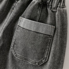 Dave&Bella Toddler Boys Autumn Smoky Grey Loose Jeans Pants
