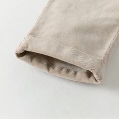 Dave&Bella Toddler Girls Autumn Khaki/Pink Cotton Corduroy Pants