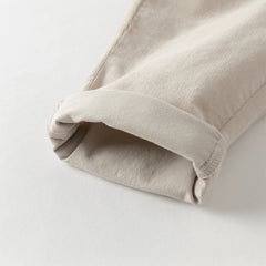 Dave&Bella Toddler Girls Autumn Khaki/Pink Cotton Corduroy Pants