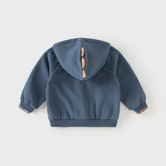 Dave&Bella Toddler Boys Autumn Blue Hooded Sweatshirts Tops