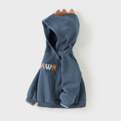 Dave&Bella Toddler Boys Autumn Blue Hooded Sweatshirts Tops