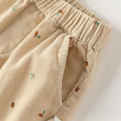 Dave&Bella Todder Boys Autumn Casual Cotton Yellow Print Drawstring Pants