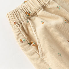 Dave&Bella Todder Boys Autumn Casual Cotton Yellow Print Drawstring Pants