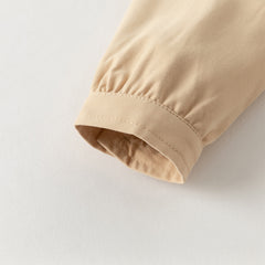 Dave&Bella Toddler Girls Autumn Yellow Simple-style Trench Coats