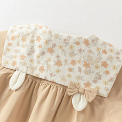 Dave&Bella Toddler Girls Autumn Yellow Simple-style Trench Coats