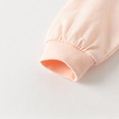 Dave&Bella Toddler Girls Autumn Beige Cotton Elegant Dress-style Sweatshirts Tops