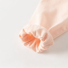 Dave&Bella Toddler Girls Autumn Beige Cotton Elegant Dress-style Sweatshirts Tops