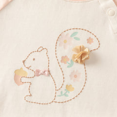 Dave&Bella Toddler Girls Autumn Beige Cotton Elegant Dress-style Sweatshirts Tops