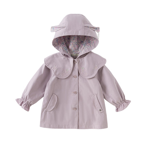 Dave&Bella Girls Autumn Outdoor Cute Windbreaker Jacket