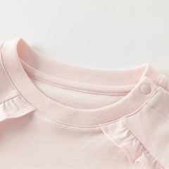 Dave&Bella Girls Autumn Beige Casual Cotton T-shirt Tops