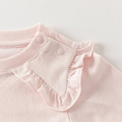 Dave&Bella Girls Autumn Beige Casual Cotton T-shirt Tops